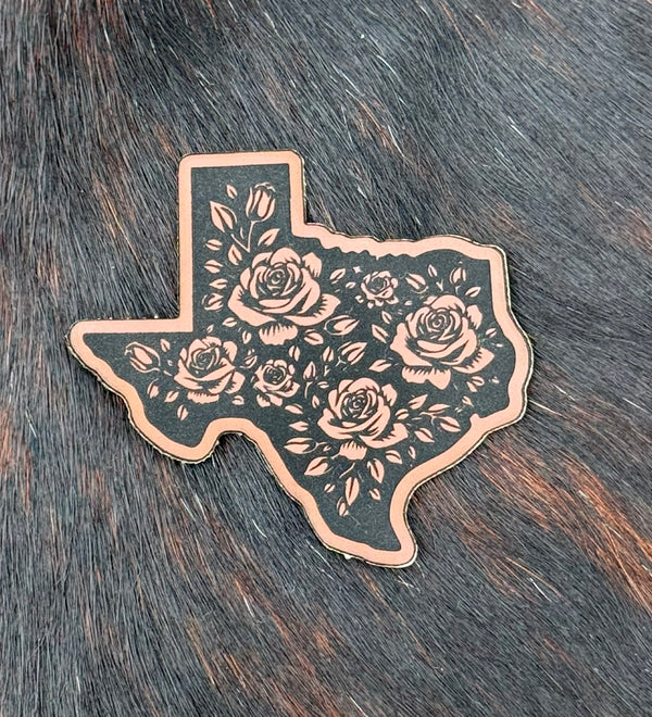 Engraved Texas Roses Patch