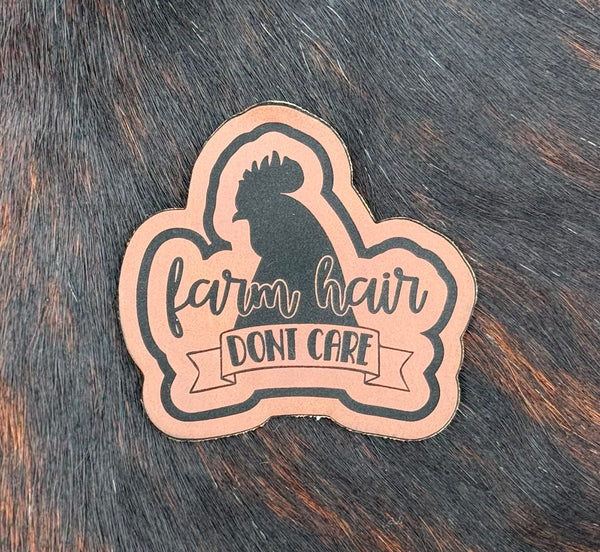 Engraved Farm Hair Don’t Care Patch