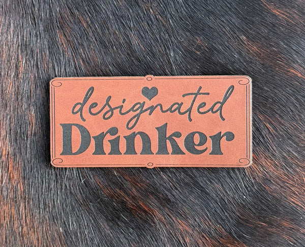 Engraved Designated Drinker Patch