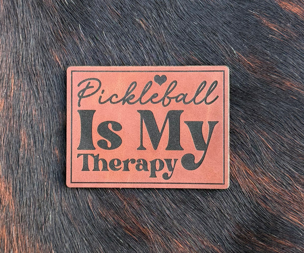Engraved Pickleball is my Therapy Patch