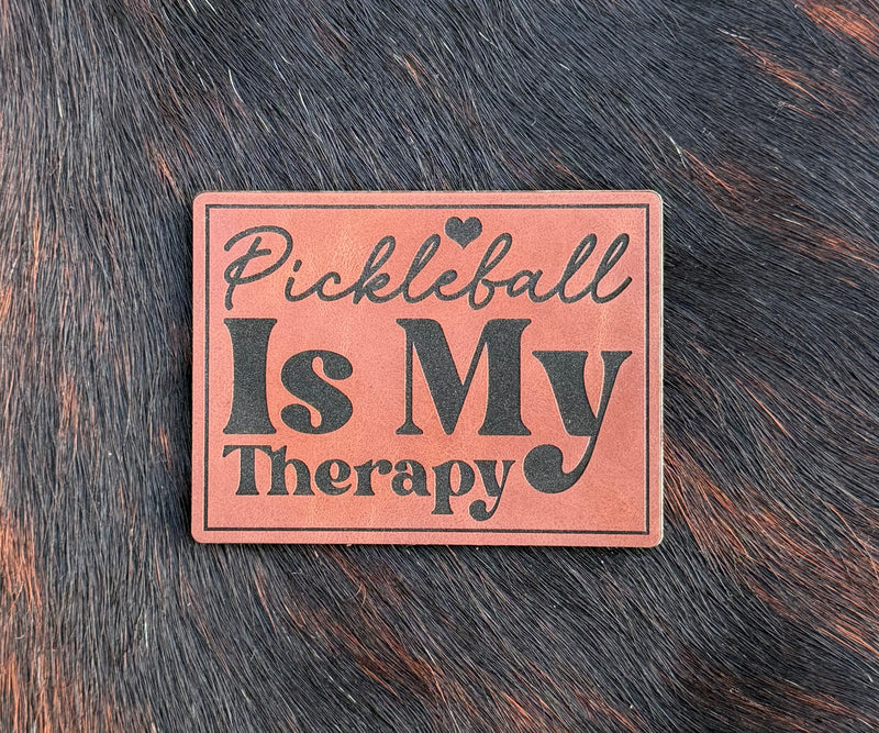 Engraved Pickleball is my Therapy Patch