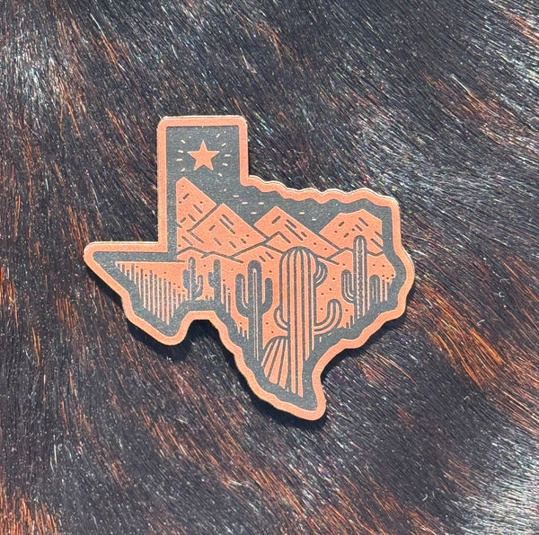Engraved Texas Desert Patch