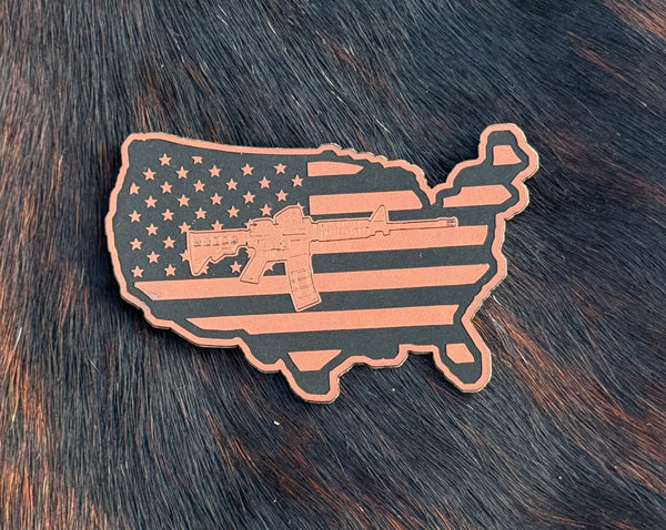 Engraved AR America Patch