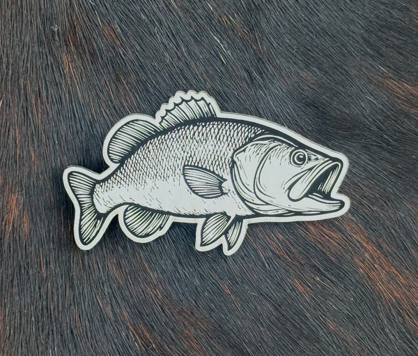 Engraved Bass Fish Patch