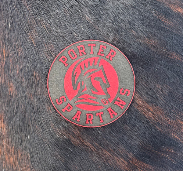 Engraved Porter Spartans Patch