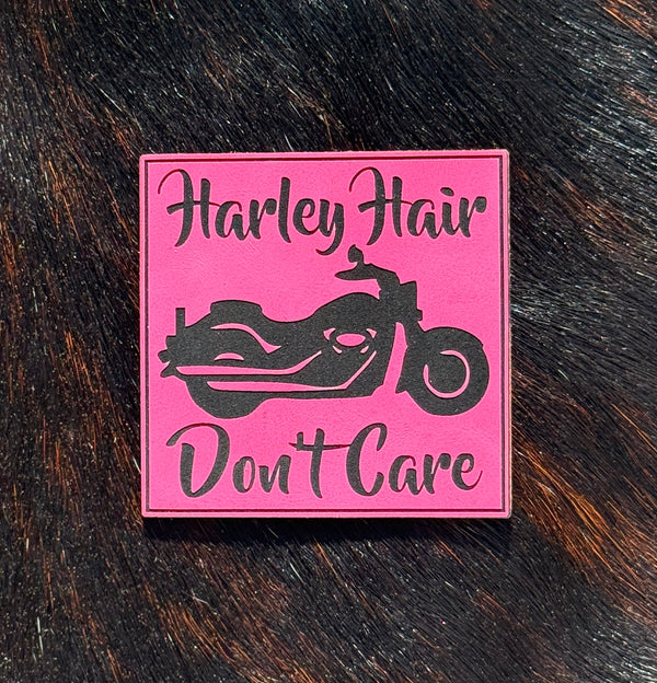 Engraved Harley Hair Don’t Care Patch