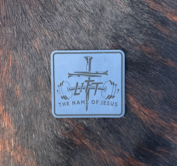 Engraved Lift the Name of Jesus Patch
