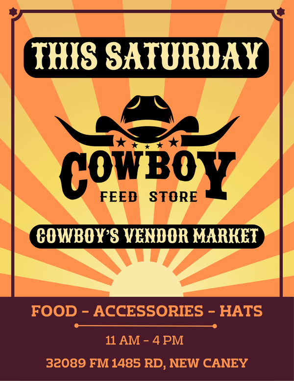 Vendor Fee Cowboy Feed Store Market